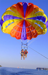 Parasailing, also known as parascending is a recreational kiting activity